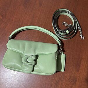 Coach Pillow Tabby Shoulder Bag 18 in pale pistachio Nappa leather